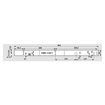 dormakaba Montageplatte für G-EMR für neue Gleitschiene (140°)
