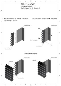 MLL Wetterschutz Montageanleitung Halteschiene 004SF
