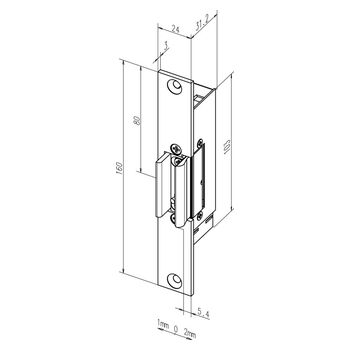 Elektro-Türöffner 914U-09-----Q91 Technische Zeichnung