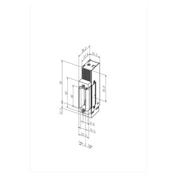 Elektro-Türöffner 9014U09-----Q91 Technische Zeichnung