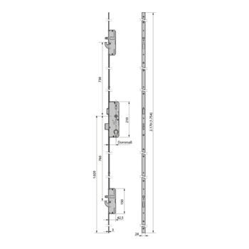 KFV Mehrfachverriegelung AS 2600FS/KA/35 Massbild