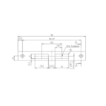 KFV Flach-Schliessblech für Bolzen-Schwenkriegel KFV 3630-03-24