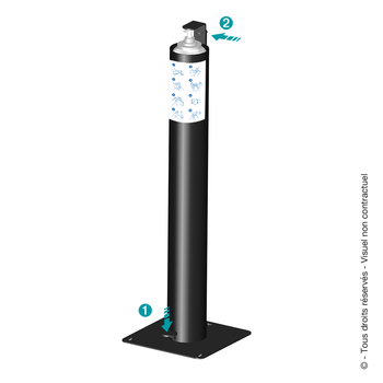 Fussbetätigter Pedalspender für Hand-Desinfektionsmittel oder Seifen-Dispenser