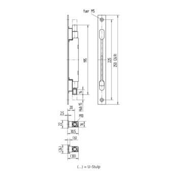 WSS Kantriegel mit Stulp 07.341 Bild