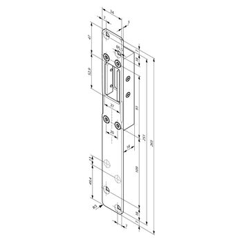 Schliessblech Modell 844L4SBL verstellbar