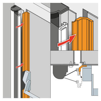 Fingerschutz Montageprofil LP1 für Panikbeschlag