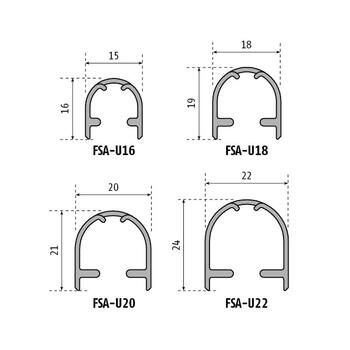Planet Abdeckprofil FSA 8200 (U) Profilgrössen Bild