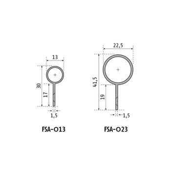 Planet Abdeckprofil FSA 8500 (O13+O23)  Profilgrössen für Holz- und Metall-Türen Bild