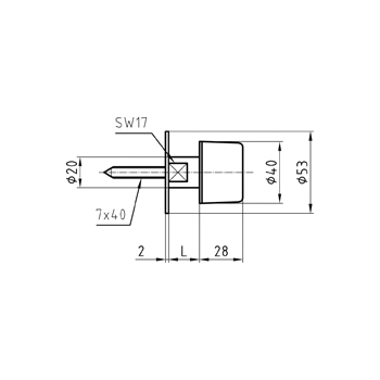 Edelstahl Türpuffer Glutz 5945A