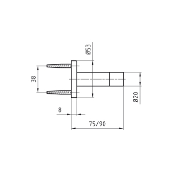 Edelstahl Türpuffer Glutz 5947A