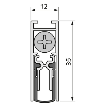 WSS ATHMER Türdichtung Doppeldicht  M-12/35 Massbild