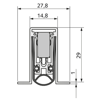 WSS ATHMER Türdichtung SCHALL-EX  L-15/30 OS 07.744 Massbild