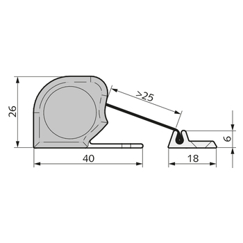 WSS ATHMER Fingerschutz Rollo NR-26 w-proof Massbild