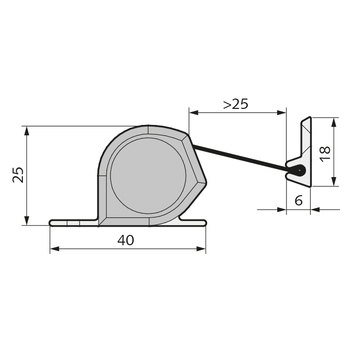 WSS ATHMER Fingerschutz Rollo NR-25 Massbild