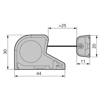 WSS ATHMER Fingerschutz Rollo NR-30 Massbild