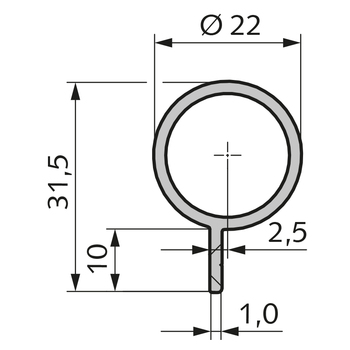 WSS ATHMER Schutzprofil BO-22 07.956 Massbild