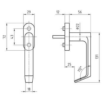 Fensterdrehgriff Glutz 5092/5616 CF München