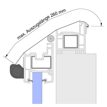 WSS ATHMER Fingerschutz Rollo NR-26 w-proof Auszuglänge