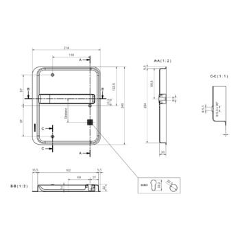 S9.20.D3 HEUSSER Muschel links Massbild