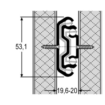 Kugel-Vollauszüge (Schwerlastschiene) ACCURIDE 5321EC Einbauabmessung Bild