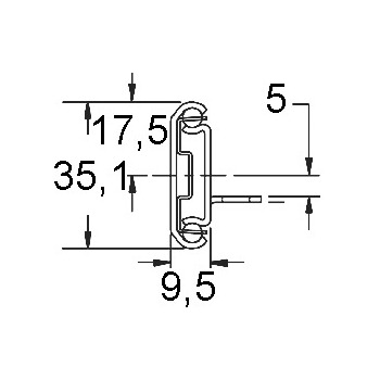 Kugel-Teilauszug ACCURIDE Dual DZ2002 Massbild