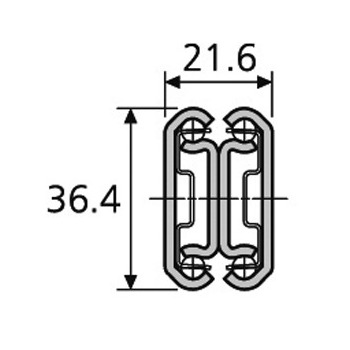 Kugel-Vollauszüge ACCURIDE Dual DZ 3630 Massbild