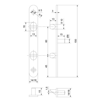 Türbandsicherung B1250.653 Massbild