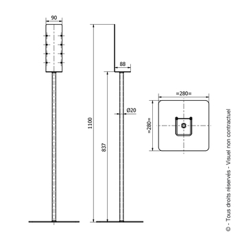 Berührungsloser Dispenser 500029 Massbild