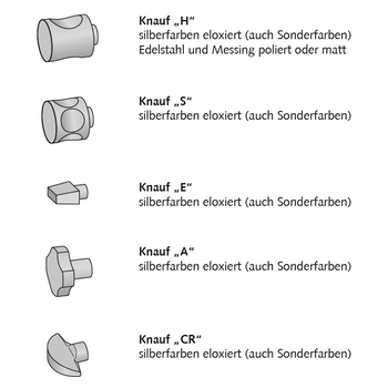 WSS Profil-Knaufzylinder - 01.913/01.914  Knäufe Sonderausführungen Bild