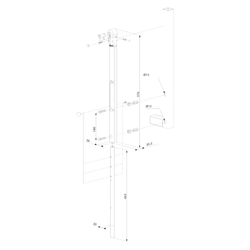 LOCINOX KEYDROP Bolzen-Stangenriegel 679.554 Massbild