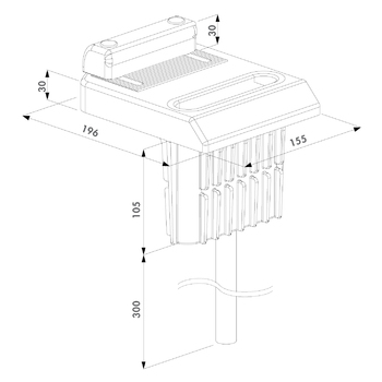 LOCINOX Bodenanschlag Typ OGS (Keydrop, VSA/VSF) Massbild