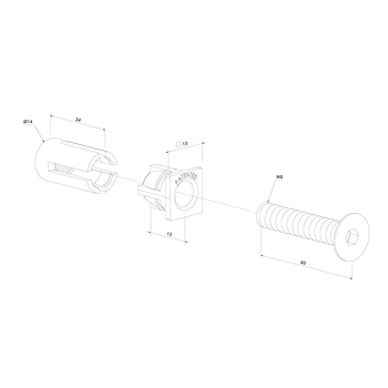 LOCINOX Befestigungsteile QUICK-FIX Massbild