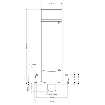 ASSA ABLOY Türriegel 3841-1 Massbild