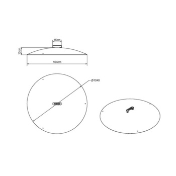 Masse für Feuerschale 100 cm