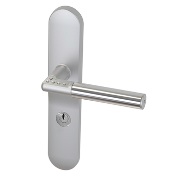 ASSA ABLOY Code Handle® Langschild-Variante mit RZ Zylinderlochung 492L08