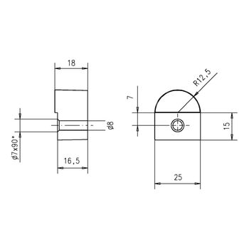 ASSA ABLOY Montage-Set 10313 Technische Zeichnung