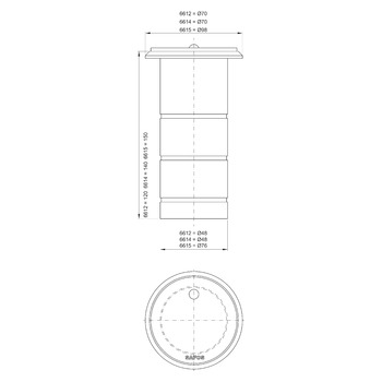 assa abloy SAFOS Sicherheits-Schlüsseldepot 6614.5.1 Massbild