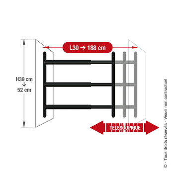 Fenstergitter Einbaumasse 3 Stäbe 440303 Bild