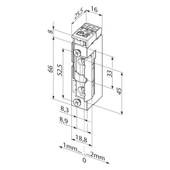 ASSA ABLOY 11805RR Türöffner Massbild