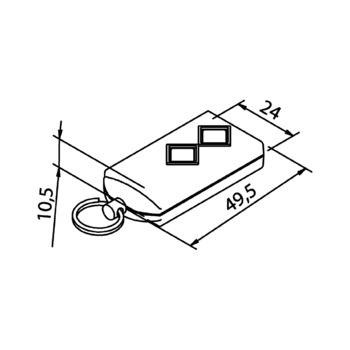 HELM Handsender 001110009143 Massbild