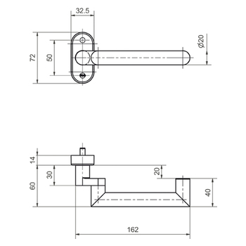 Türdrücker Glutz 50054 Savannah, inkl. Rosette mit Federunterstützung