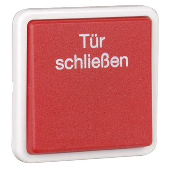 Taster uP/aP, Text «Tür schliessen», rot/weiss