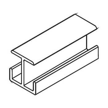 Schiebetürbeschlag PRAKTICA / miniMOline Füllprofil (T 04-1025) aus LM / in Stäben No. 4-015