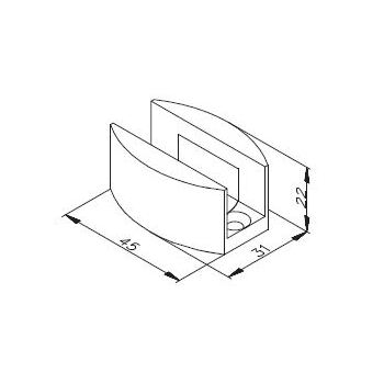 Untere Flügelführung aus Edelstahl-Optik (einteilig) No. 4-234