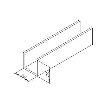 Universal-LM-Profile U-Profil 20/20/2 mm in Stäben No. 10-001