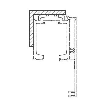 Schiebetürbeschlag VARIANT Wandwinkel (35/35/4)  in Fixlängen No. 4-350