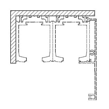 Schiebetürbeschlag VARIANT Wandwinkel (80/50/5) in Fixlängen No. 4-351