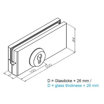 1-509-20 JUMBO Eckloss mit einseitiger Rosette