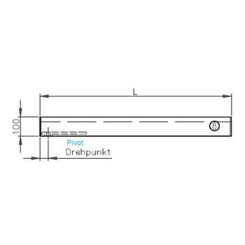 Untere Pendeltürschiene Höhe 100 mm mit Riegelschloss 2-304