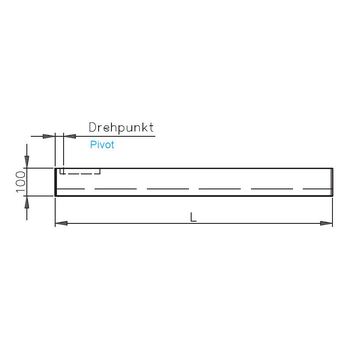 Obere Pendeltürschiene Höhe 100 mm ohne Riegelschloss 2-311